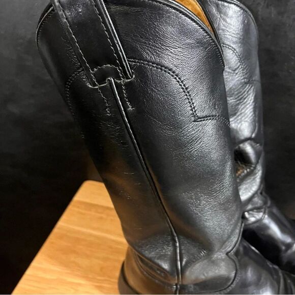 Justin Black Round Toe Boots‎ Size 6 1/2 D - Picture 5 of 11
